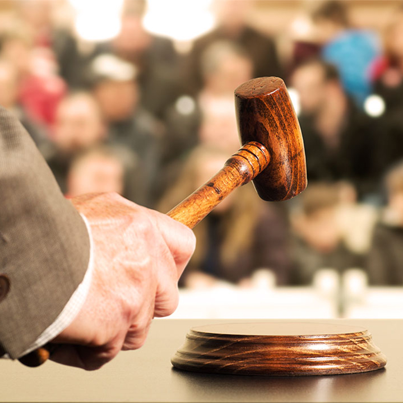 gavel at a sheriff sale auction